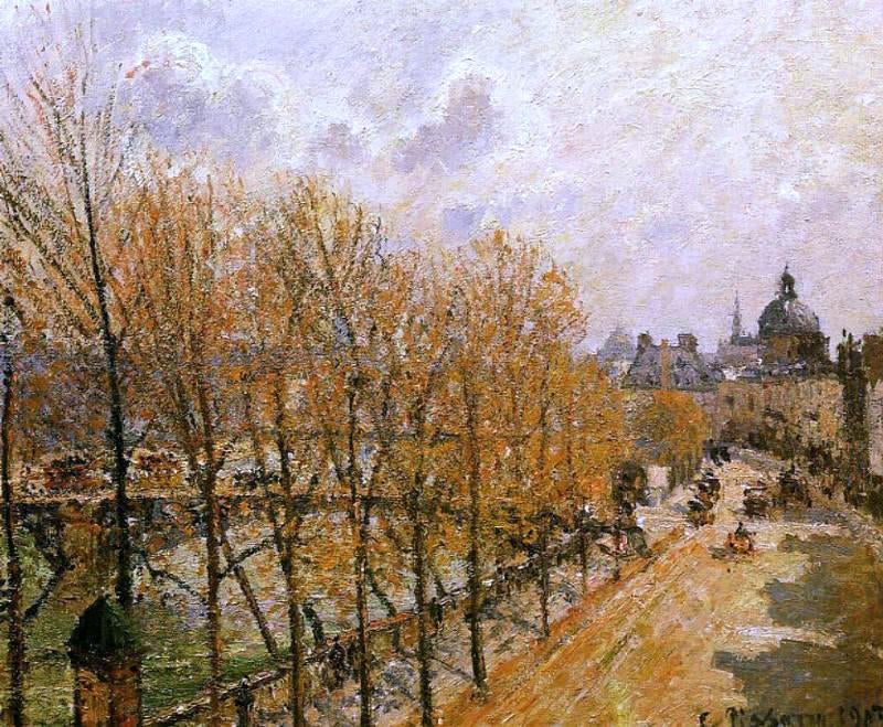 Camille Pissarro Quai Malaquais - Morning, Sun - Canvas Print