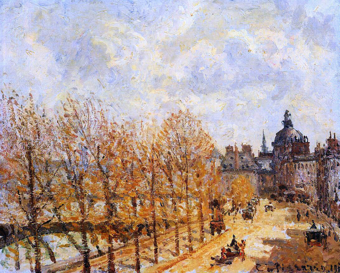 Camille Pissarro Quai Malaquais, Morning, Sunny Weather - Canvas Print