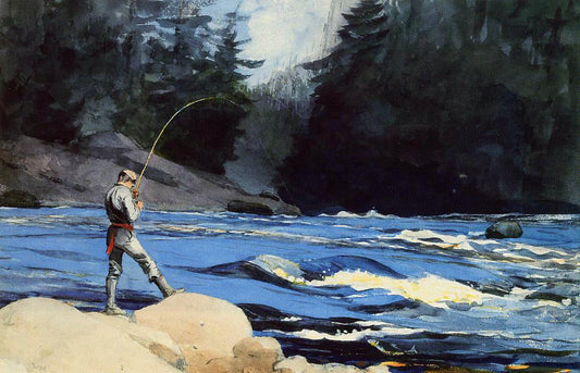 Winslow Homer Quananiche, Lake St. John - Canvas Print