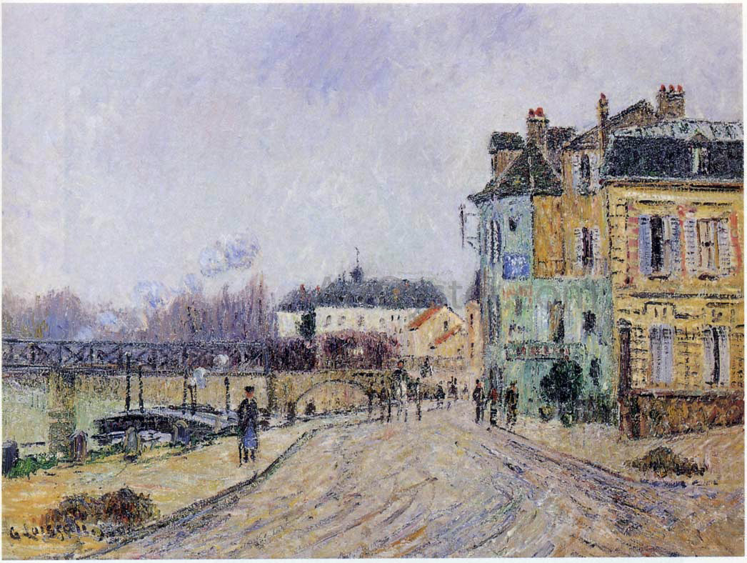 Gustave Loiseau Quay on Oise in Pontoise - Canvas Print