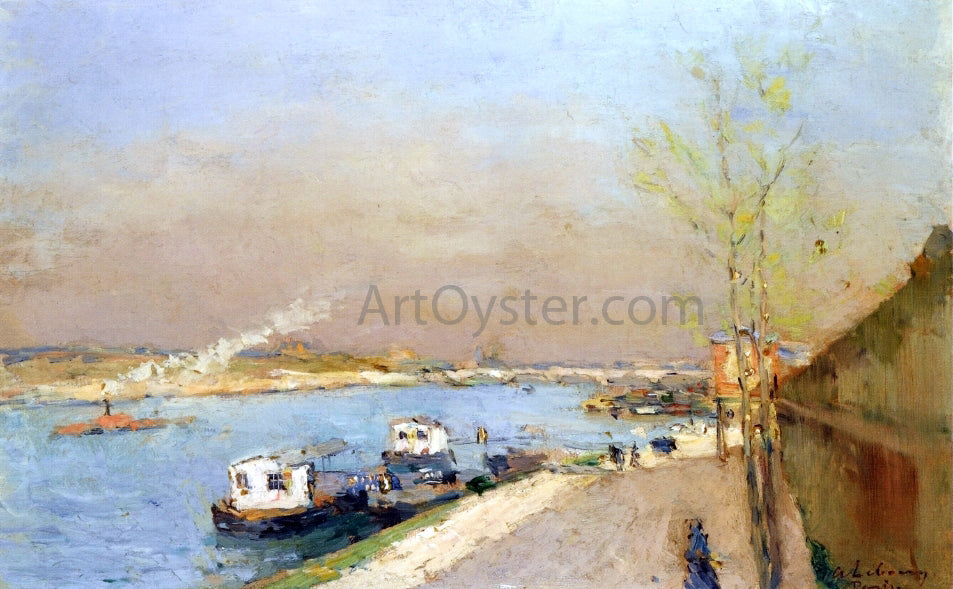 Albert Lebourg Quay on the Seine, Spring Morning - Canvas Print