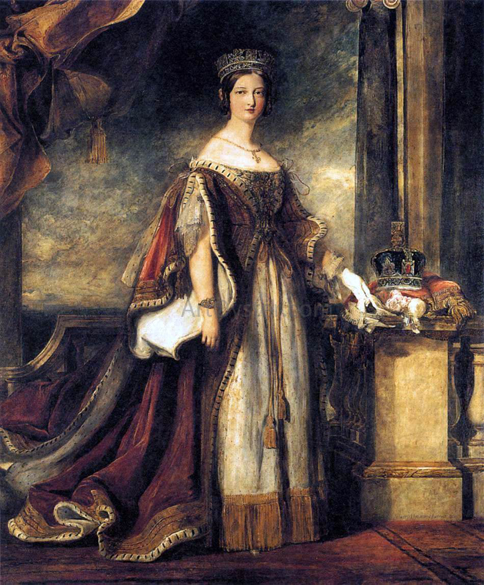 Sir David Wilkie Queen Victoria (detail) - Canvas Print