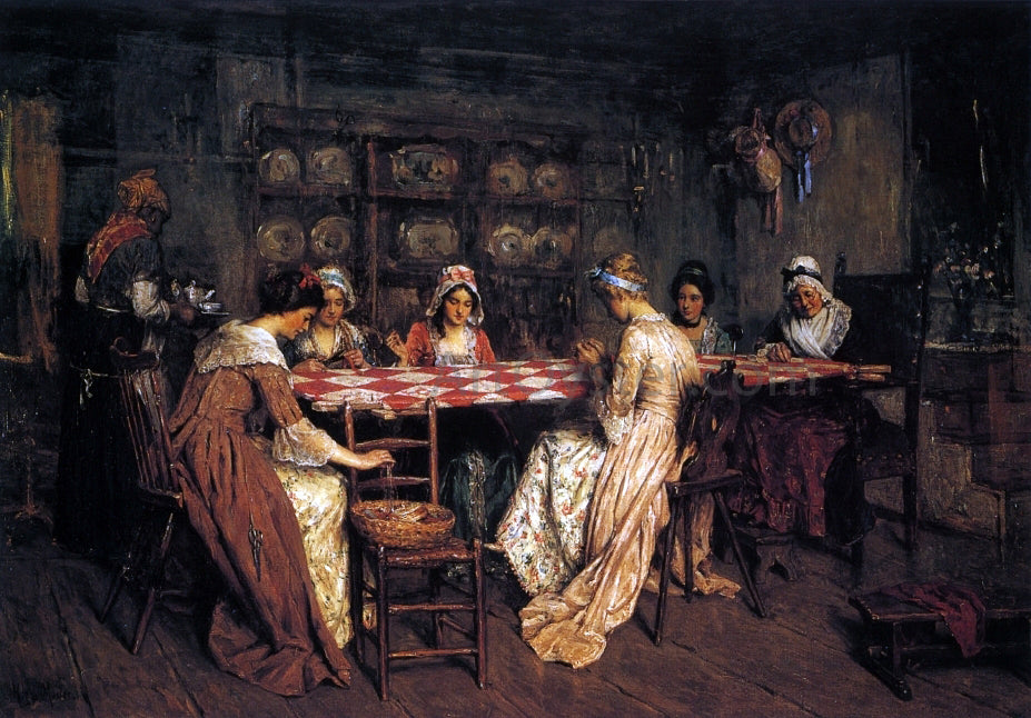 Henry Mosler Quilting Bee - Canvas Print