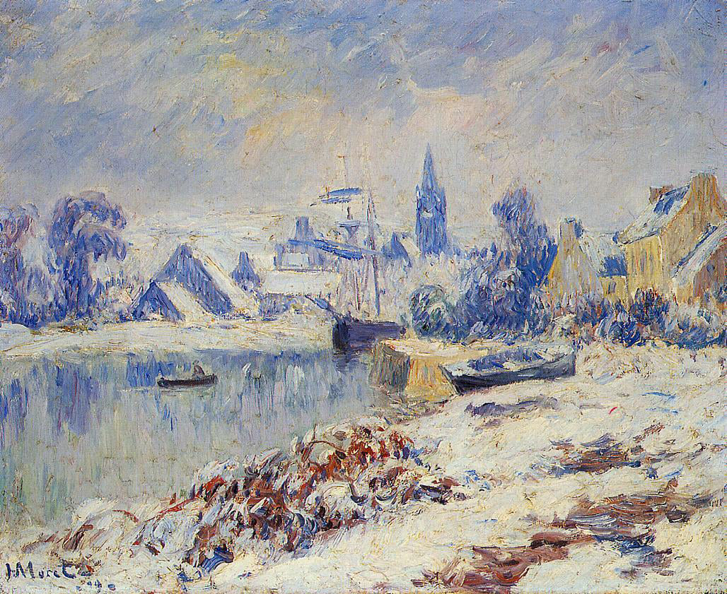 Henri Moret Quimper, Lake Marie in the Snow - Canvas Print