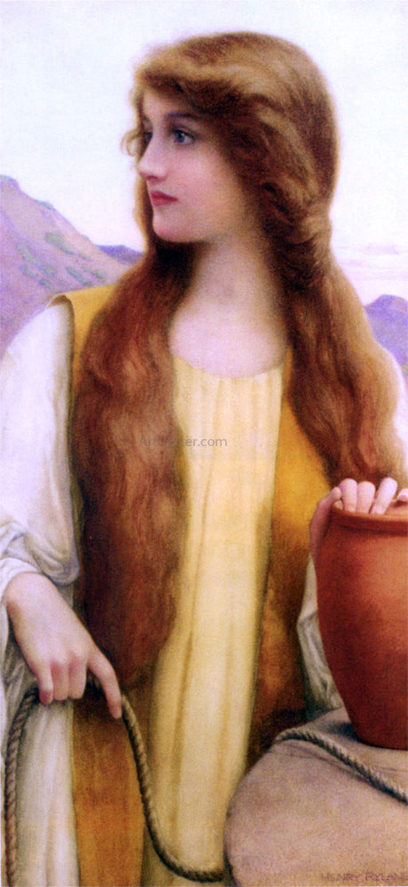 Henry Ryland Rachel At The Well - Canvas Print