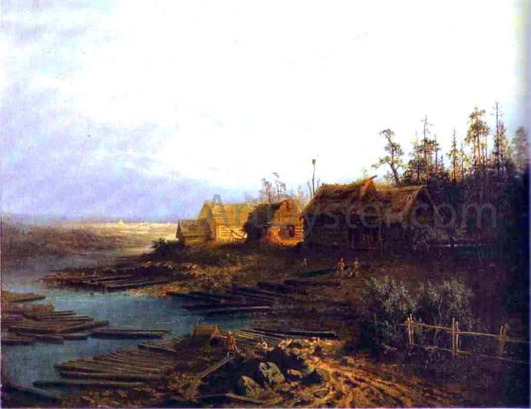 Alexei Kondratevich Savrasov Rafts - Canvas Print