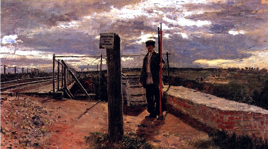 Ilia Efimovich Repin Railway Watchman - Canvas Print