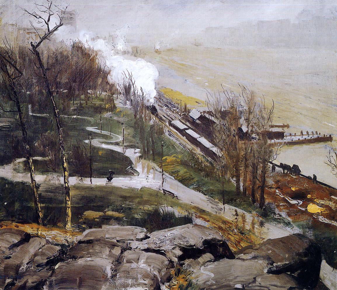 George Wesley Bellows A Rain on the River - Canvas Print