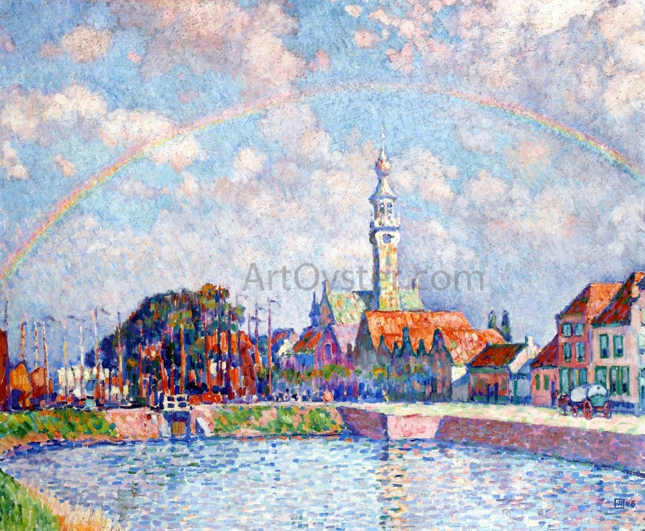 Theo Van Rysselberghe Rainbow over Veere - Canvas Print