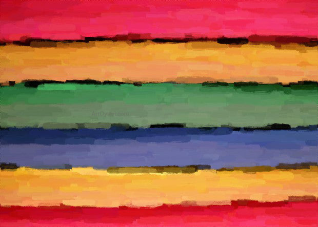 Our Original Collection Rainbow Wall - Canvas Print