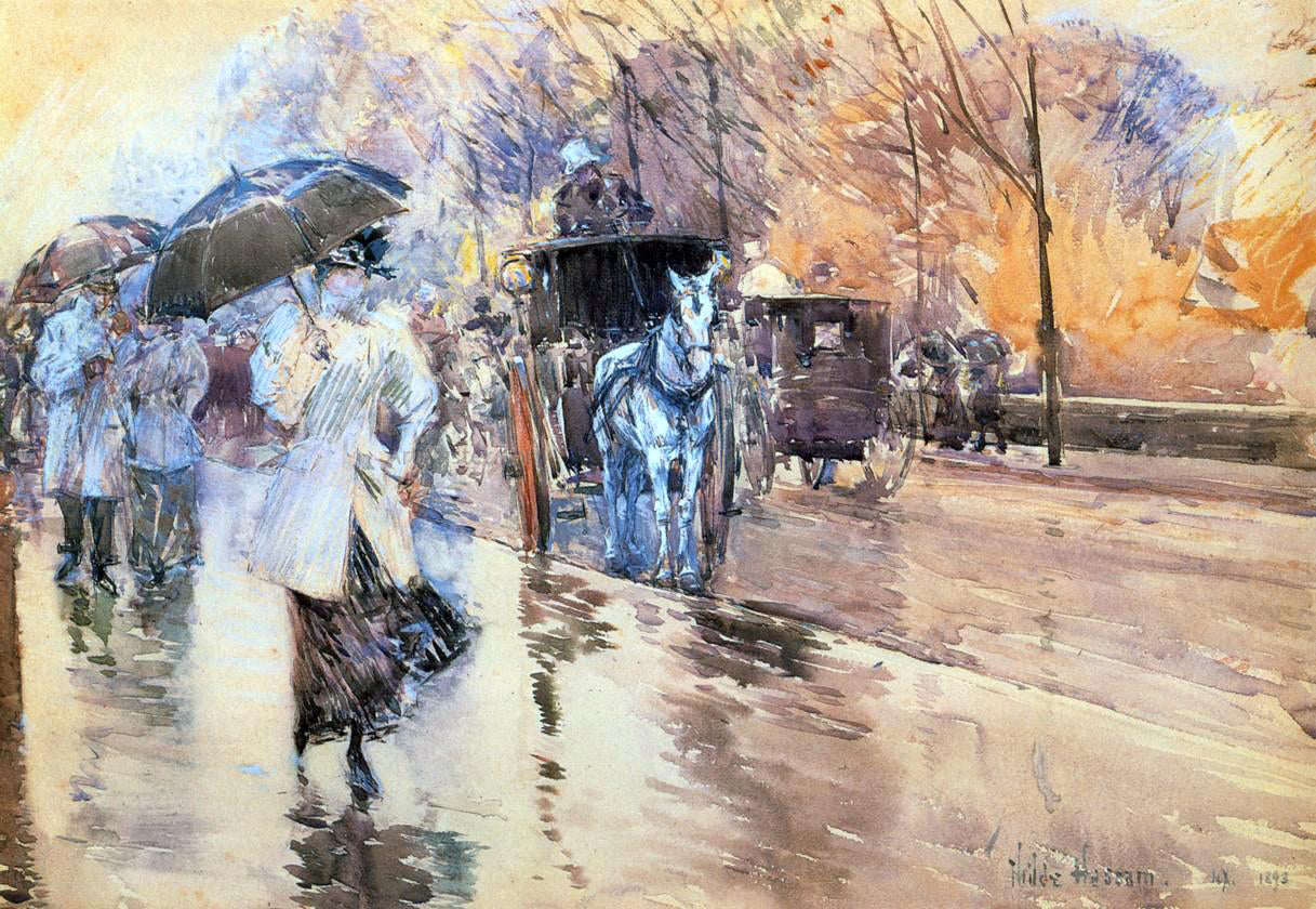 Frederick Childe Hassam Rainy Day on Fifth Avenue - Canvas Print