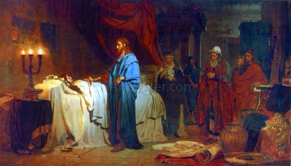 Ilia Efimovich Repin Raising of Jairus' Daughter - Canvas Print