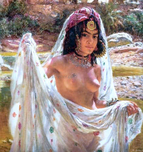 Etienne Dinet Raoucha - Canvas Print