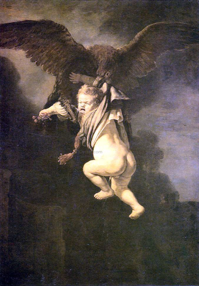 Rembrandt Van Rijn Rape of Ganymede - Canvas Print