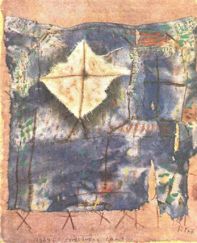 Paul Klee Ravaged Land - Canvas Print