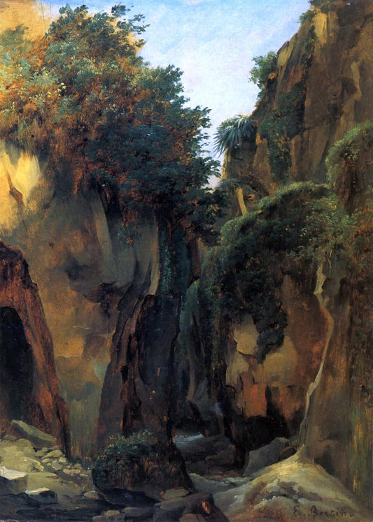 Edouard Bertin Ravine at Sorrento - Canvas Print