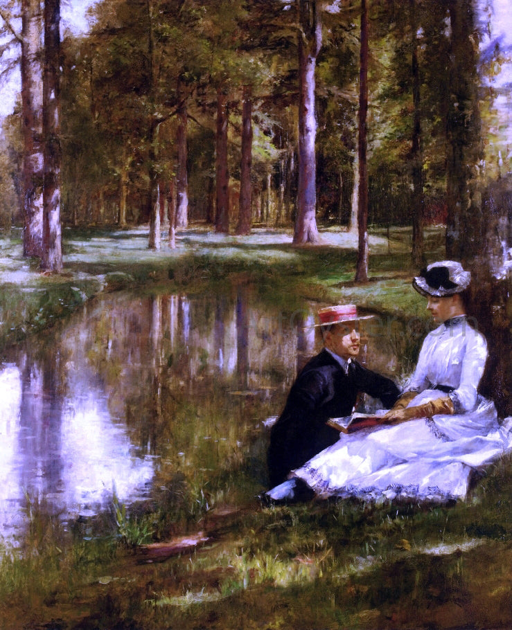 Julius LeBlanc Stewart Reading (also known as La Lecture) - Canvas Print