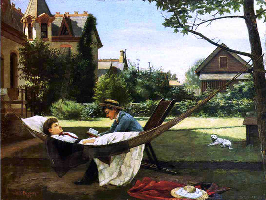 William Vierplank Birney Reading Aloud - Canvas Print