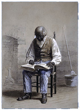 Thomas Waterman Wood Reading the Scriptures - Canvas Print