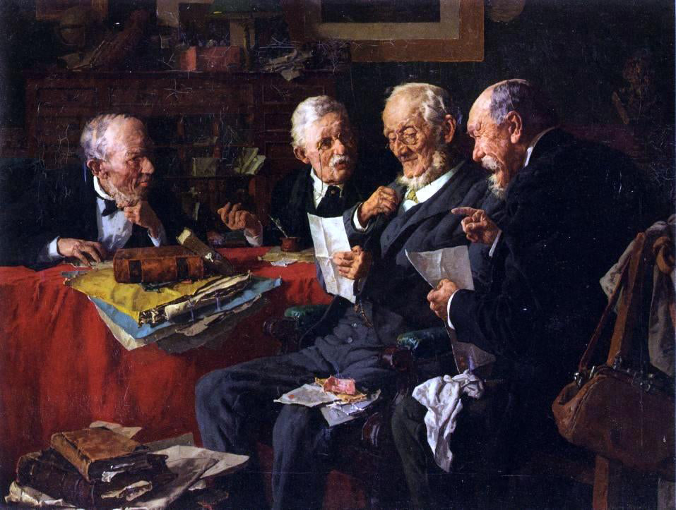 Louis C Moeller Reading the Will - Canvas Print