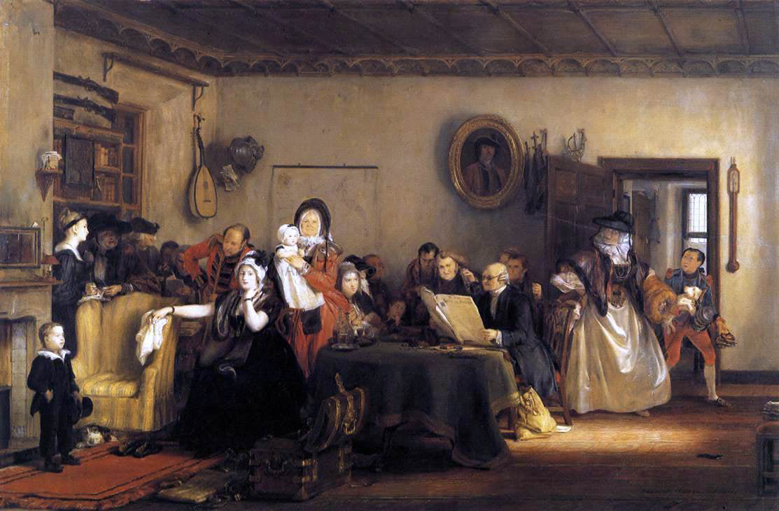 Sir David Wilkie Reading the Will - Canvas Print