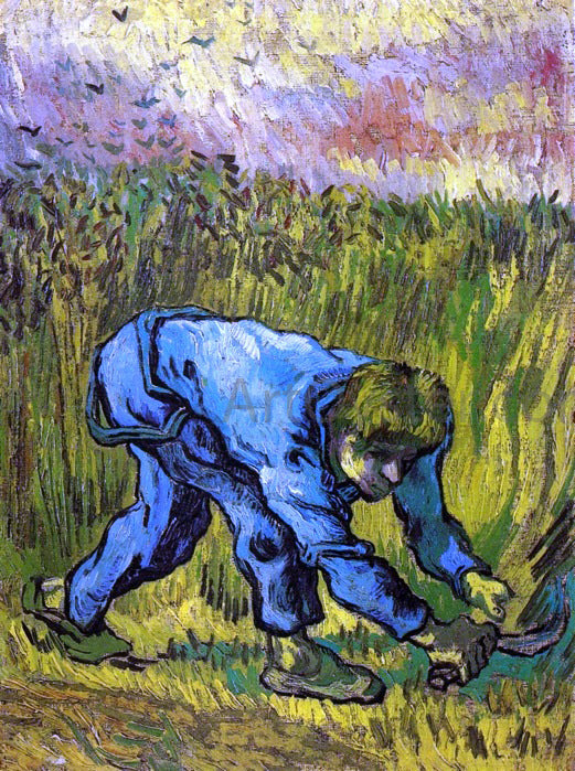 Vincent Van Gogh Reaper with Sickle (after Millet) - Canvas Print