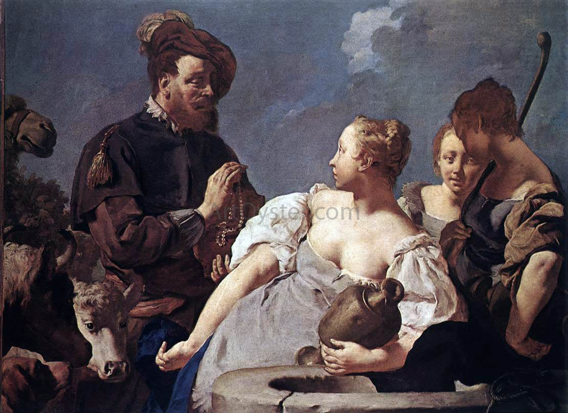 Giovanni Battista Piazzetta Rebecca at the Well - Canvas Print