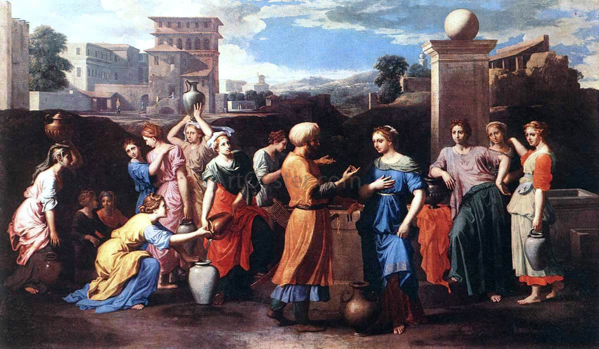 Nicolas Poussin Rebecca at the Well - Canvas Print