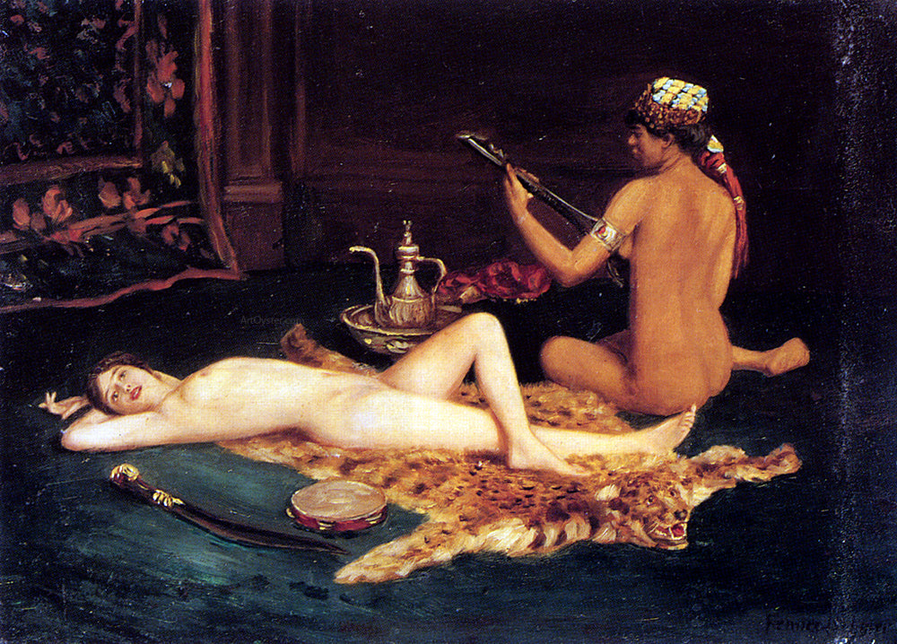 Hermann Fenner Behmer Reclining Odalisque - Canvas Print