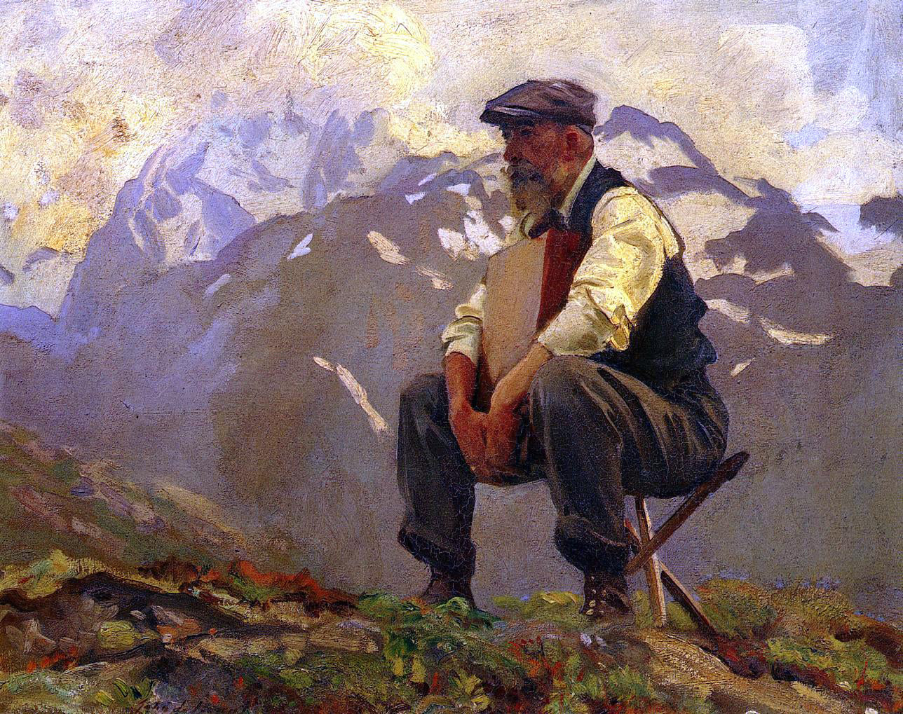 John Singer Sargent Reconnoitering - Canvas Print