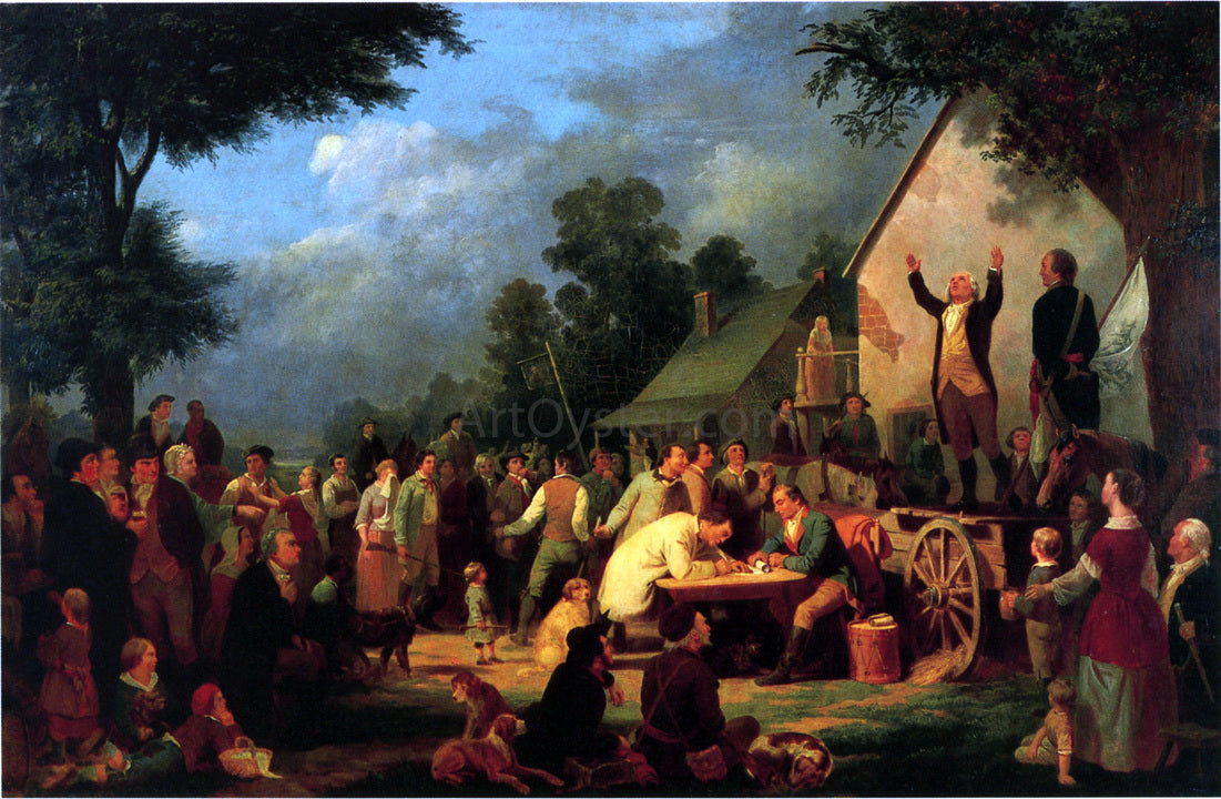 William Tylee Ranney Recruiting for the Continental Army - Canvas Print