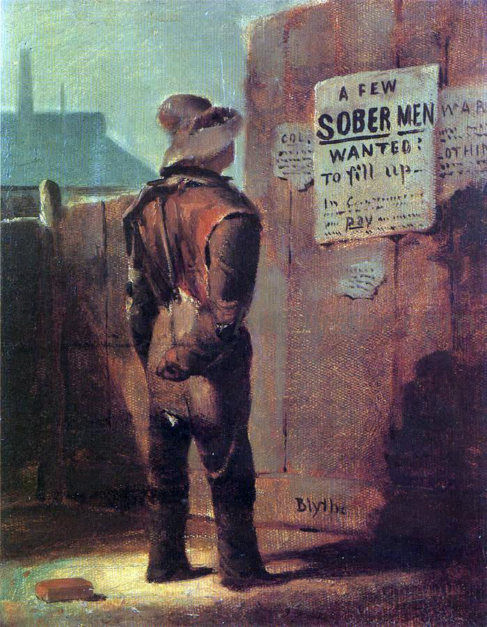 David Gilmore Blythe Recruits Wanted - Canvas Print