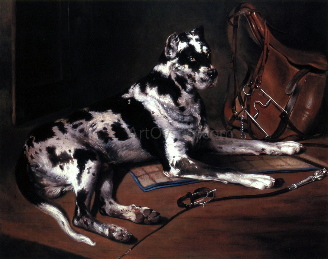 Bernard De Gempt Recumbant Great Dane - Canvas Print