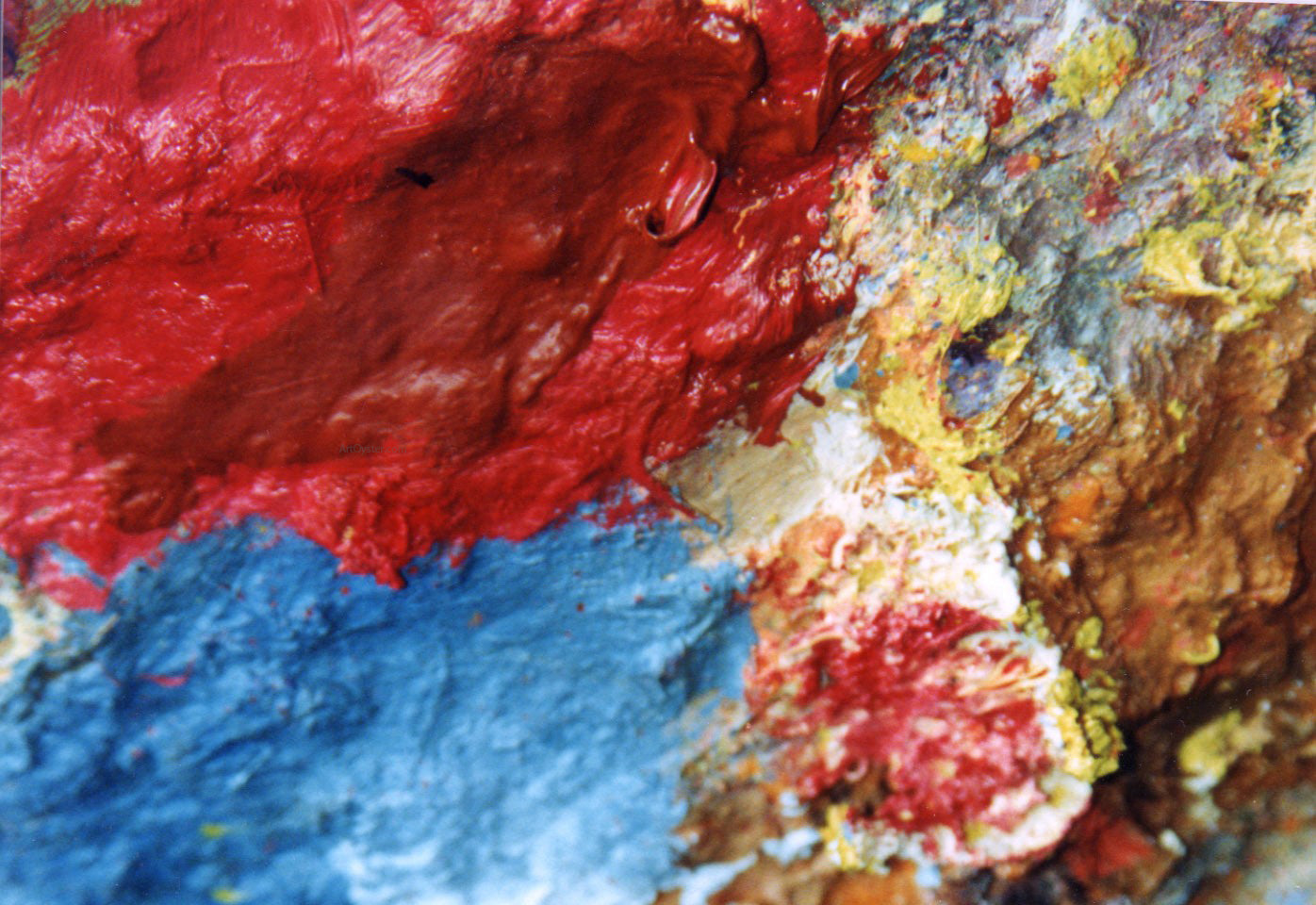 Our Original Collection Red and Blue Merging - Canvas Print