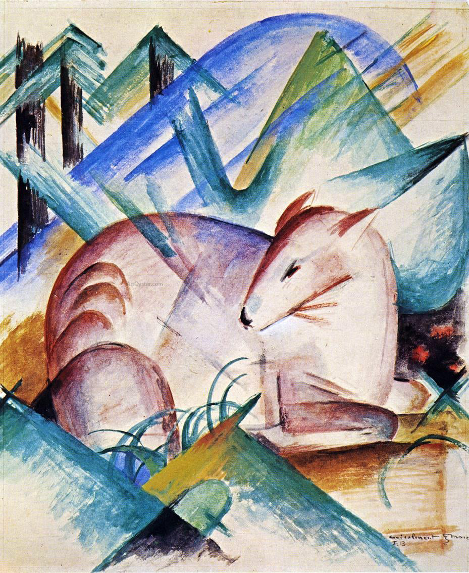 Franz Marc Red Deer - Canvas Print