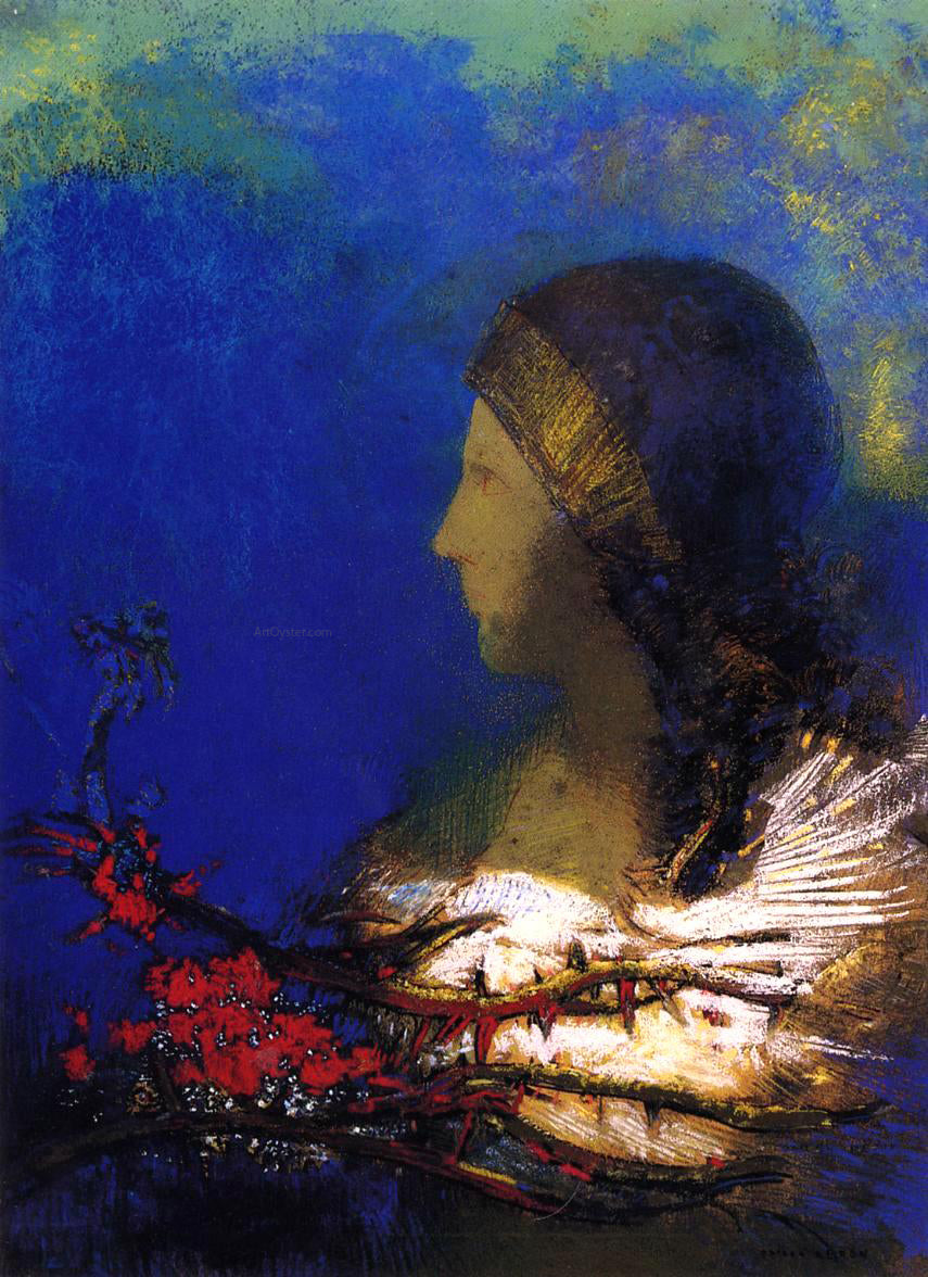 Odilon Redon Red Thorns - Canvas Print