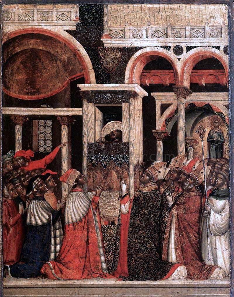 Paolo Veneziano Rediscovery of the Relics of St Mark - Canvas Print
