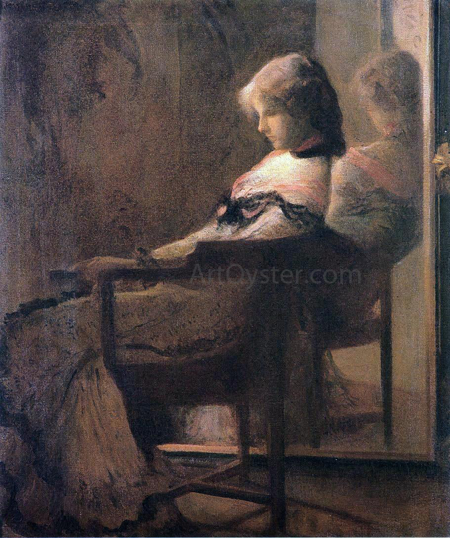 Joseph DeCamp Reflections (also known as Arrangement in Pink and Blue) - Canvas Print