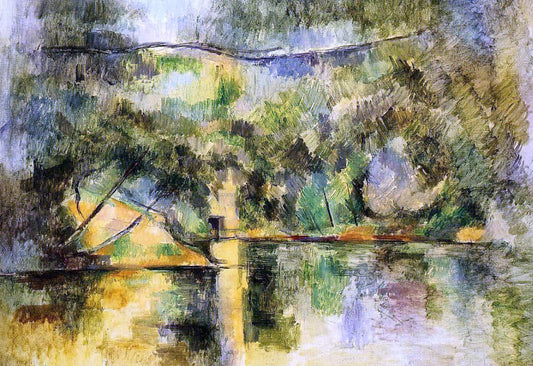 Paul Cezanne Reflections in the Water - Canvas Print