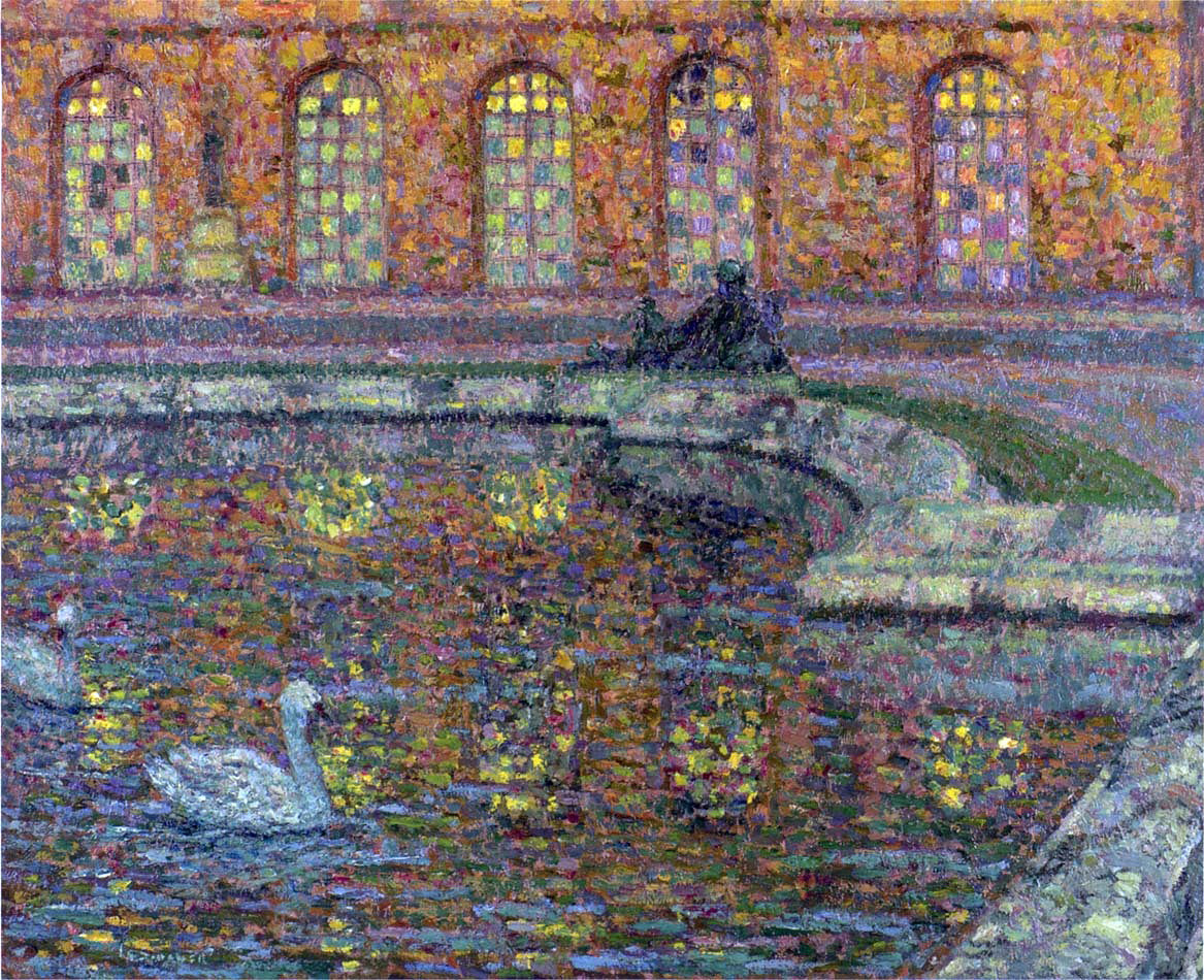 Henri Le Sidaner Reflections of the Windows at Versailles - Canvas Print
