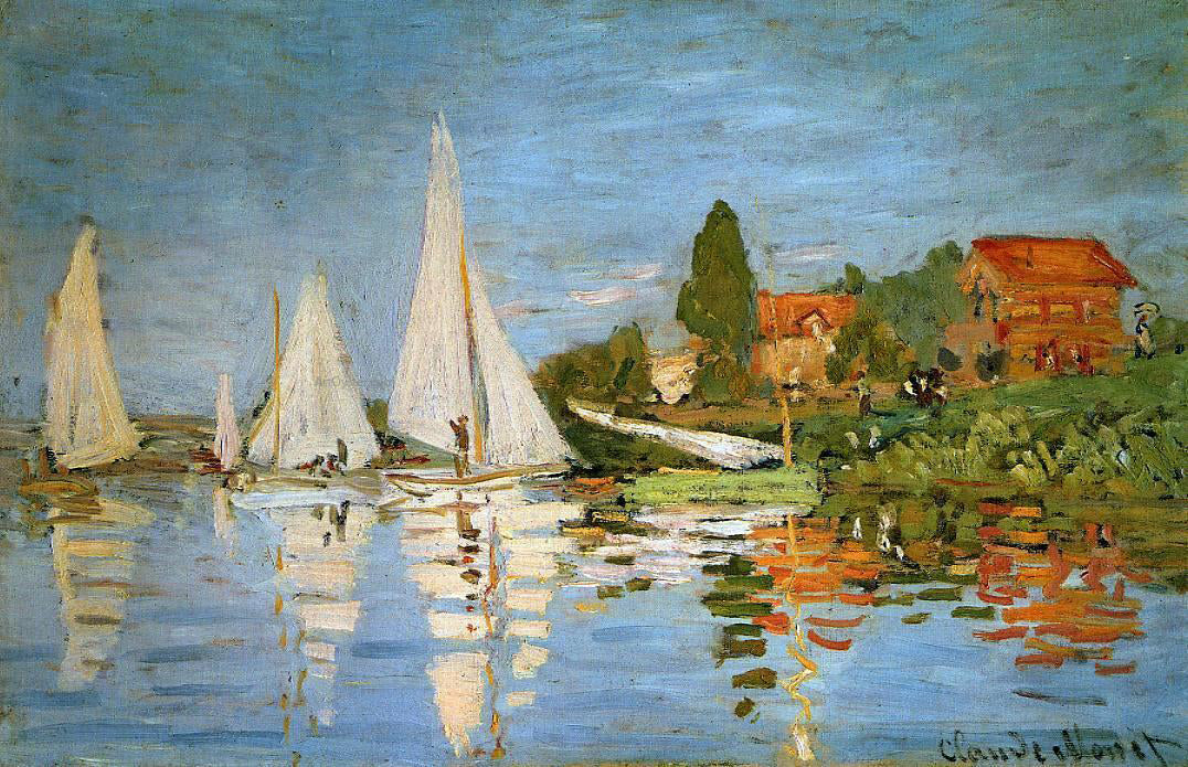 Claude Oscar Monet A Regatta at Argenteuil - Canvas Print