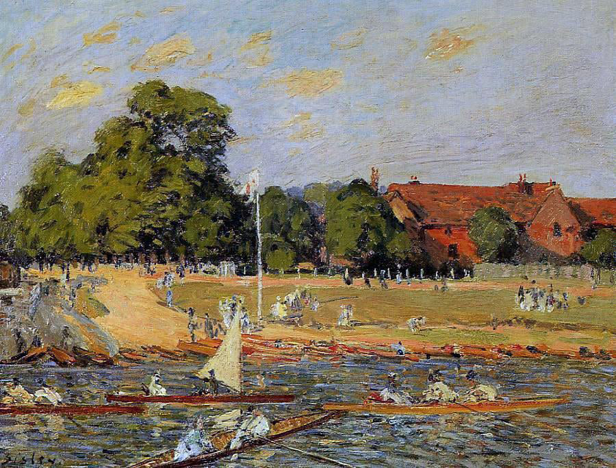 Alfred Sisley A Regatta at Hampton Court - Canvas Print