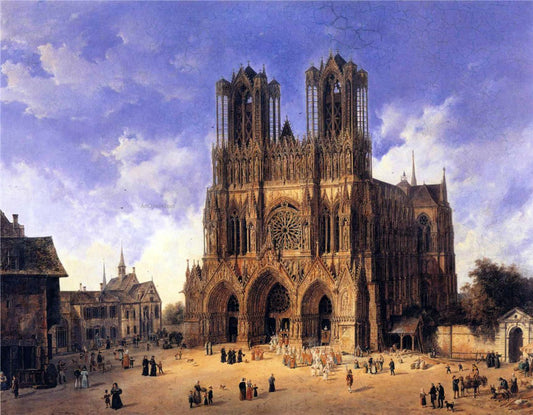 Domenico Quaglio Reims Cathedral - Canvas Print
