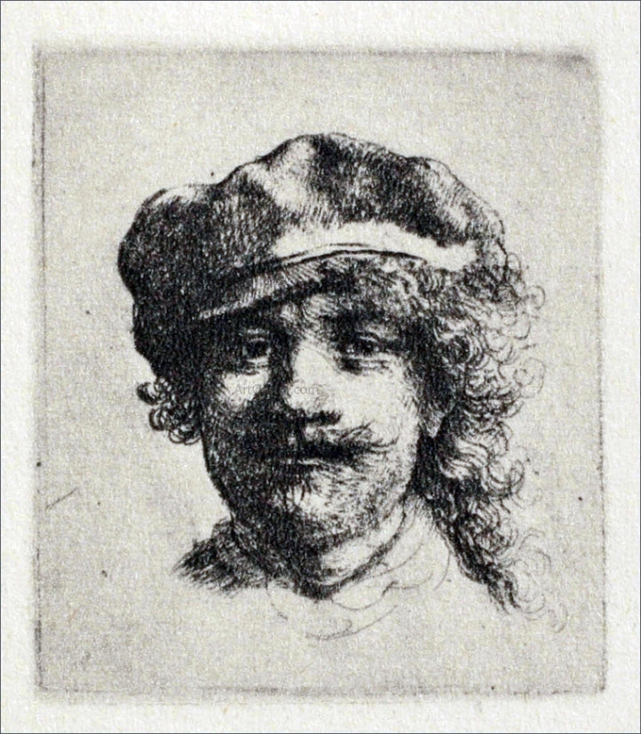 Rembrandt Van Rijn Rembrandt with Haggard Eyes - Canvas Print