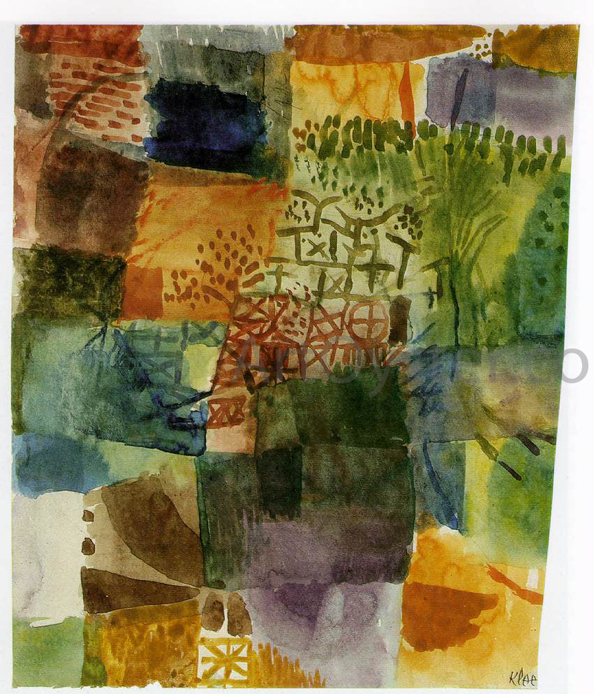 Paul Klee Remembrance of a Garden - Canvas Print