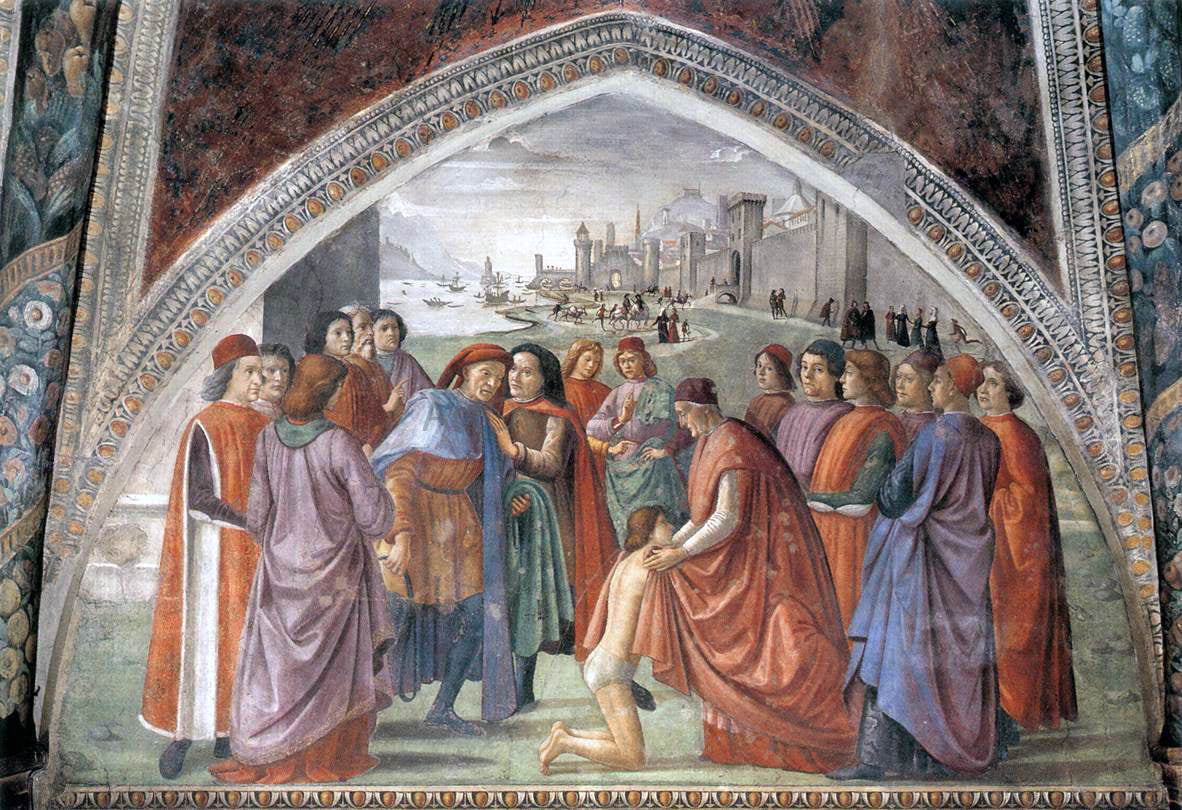 Domenico Ghirlandaio Renunciation of Worldly Goods - Canvas Print
