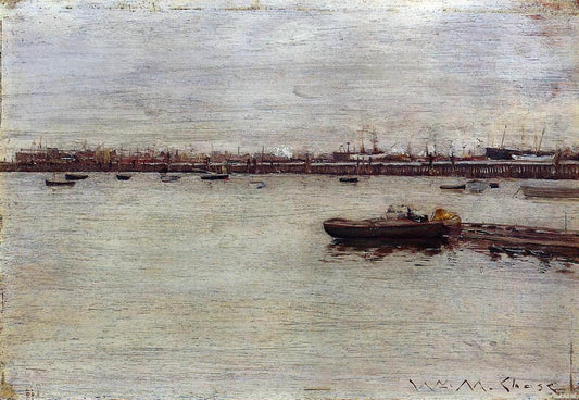 William Merritt Chase Repair Docks, Gowanus Pier - Canvas Print
