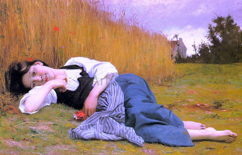 William Adolphe Bouguereau Rest in Harvest - Canvas Print