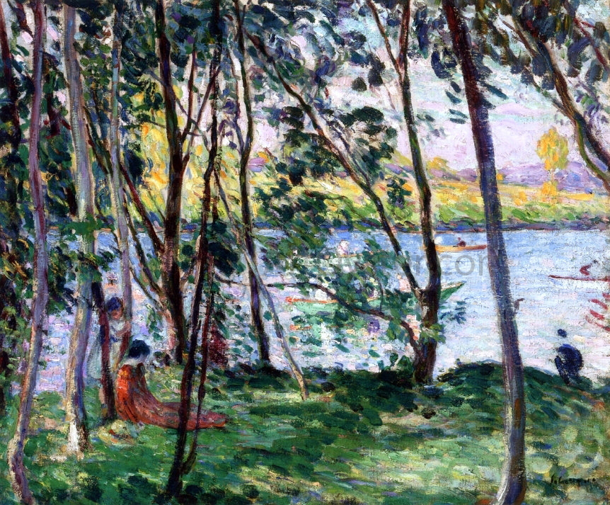 Henri Lebasque Rest on the Banks of the Yaudet - Canvas Print