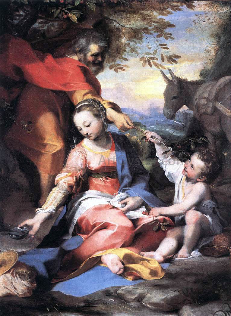 Federico Fiori Barocci Rest on the Flight to Egypt - Canvas Print